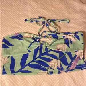 Floral Strapless Bikini Top